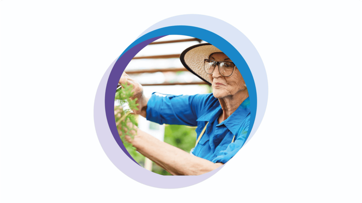 starejša ženska, vrtnarjenje, obvladovanje sladkorne bolezni tipa 2, Act4Diabetes