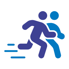 ikona oseb, ki tečejo